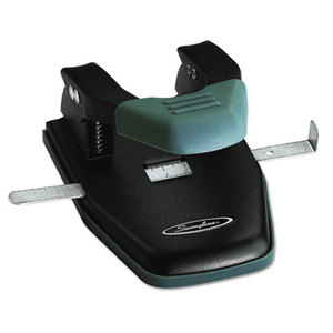 28-Sheet Comfort Handle Steel Two-Hole Punch, 1/4" Holes, Black by ACCO BRANDS, INC.