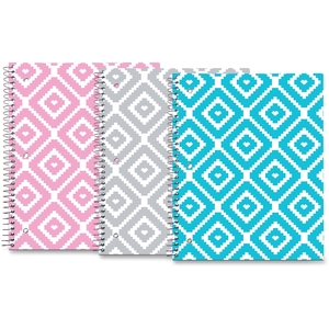 Roaring Spring Paper Products 10261 Modern Jen 1-Sub Notebook, Collg-Rld, 80Shts, Ast by Roaring Spring