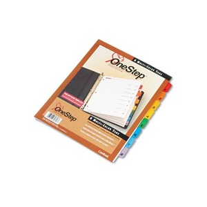 Traditional OneStep Index System, 8-Tab, 1-8, Letter, Multicolor, 1 Set by CARDINAL BRANDS INC.