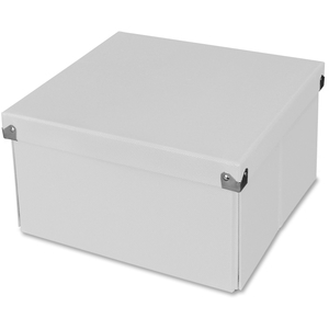 SAMSILL CORPORATION PNS02LSWE Pop n' Store Medium Square Box - White - 10.63"x6"x10.63" by Samsill