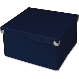 Pop n'Store Medium Square Box - Navy Blue - 10.63"x6"x10.63" by Samsill