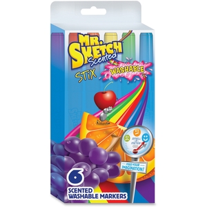 Newell Rubbermaid, Inc 1924064 Mr Sketch Stix Markers, Wash, 6/St, Scented/Ast by Mr. Sketch