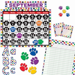 TEACHER CREATED RESOURCES 9668 Set, Paw Prints, 18"Wx30-1/4"Lx1/2"H, Mi by Teacher Created Resources