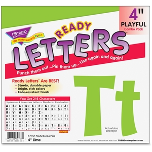 TREND ENTERPRISES, INC. 79767 Letters, Lime, Combo Pack, En/Sp, 216, Le by Trend