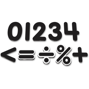 TEACHER CREATED RESOURCES 77218 Numbers, 2-1/2"Wx2-1/2"Lx1/10"H, 65 Ea/Pk, Bk by Teacher Created Resources