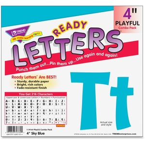 TREND ENTERPRISES, INC. 79769 Letters, Sky Blue, Combo Pack, En/Sp, 216, Sbe by Trend