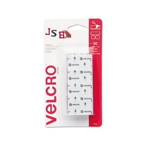 Removable Light Duty Hook & Loop Fasteners, 1 1/2", 20 Sets, White by VELCRO USA, INC.