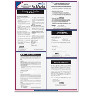 TFP Data Systems E10NC North Carolina State Labor Law Poster, Multi by TFP ComplyRight