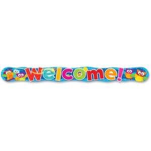 TREND ENTERPRISES, INC. 25071 Banner, Welcome Owl-Stars, Reusable, Mi by Trend