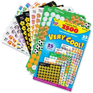 TREND ENTERPRISES, INC. 46903 Stickers, Variety Pack, 2500 Ea/Pk, Mi by Trend