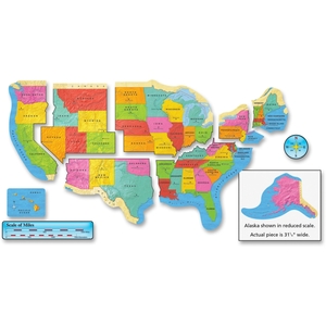 Avery 8160 Set, Bulletin Board, United States Map, 9, Mi by Trend