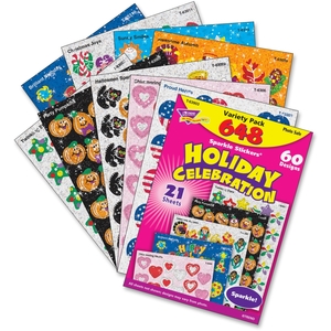 TREND ENTERPRISES, INC. 63903 Stickers, Holiday Celebration, 648 Ea/Pk, Mi by Trend