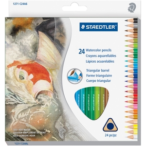 Staedtler Mars GmbH & Co. 1271C24A6 Watercolour Pencil Set, 24-Piece, Multi by Staedtler