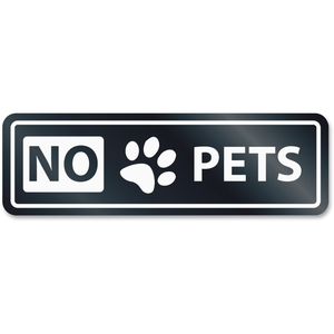 U.S. Stamp & Sign 9439 No Pets Window Sign, White by U.S. Stamp & Sign