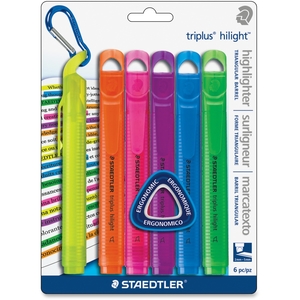 Staedtler Mars GmbH & Co. 3674SBK6A6 Triplus Highlighter, Chisel Tip, 6/Pk, Assorted by Staedtler