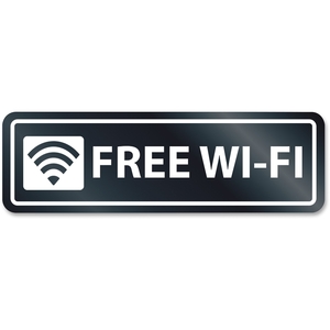 U.S. Stamp & Sign 9437 Free Wi-Fi Window Sign, White by U.S. Stamp & Sign