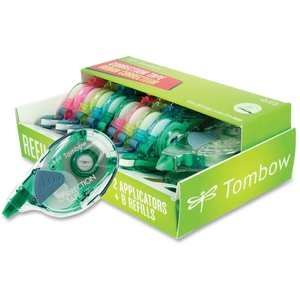 TOMBOW 68724 Refillable Correction Tape, 10/Pk, Ast/Clear by Tombow