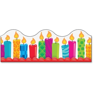 TREND ENTERPRISES, INC. 92855 Border, Birthday Candles, 39'Wx2-1/4"H, Mi by Trend