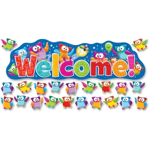 TREND ENTERPRISES, INC. 8367 Set, Bulletin Board, Owl-Stars Welcome, 38, Mi by Trend