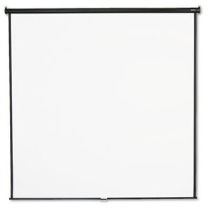 Wall or Ceiling Projection Screen, 96 x 96, White Matte, Black Matte Casing by QUARTET MFG.