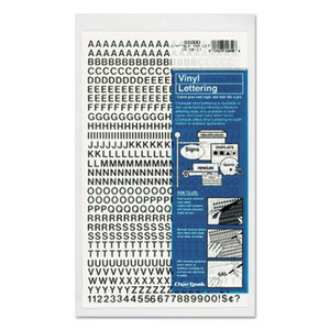 Press-On Vinyl Letters & Numbers, Self Adhesive, Black, 1/4"h, 610/Pack by CHARTPAK/PICKETT