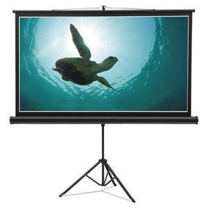 Wide Format Tripod Base Projection Screen, 52 x 92, White by QUARTET MFG.