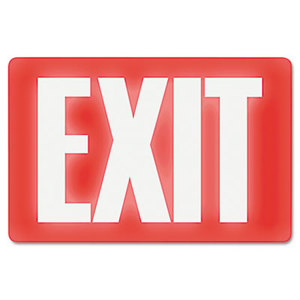 U.S. Stamp & Sign 4792 Glow In The Dark Sign, 8 x 12, Red Glow, Exit by U. S. STAMP & SIGN