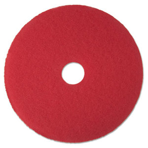 Buffer Floor Pad 5100, 12", Red, 5/Carton by 3M/COMMERCIAL TAPE DIV.