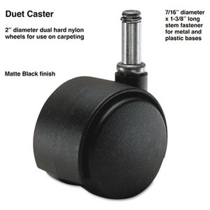 Duet Twin Wheels, 100 lbs./Caster, Nylon, C Stem, Hard, 5/Set by MASTER CASTER COMPANY