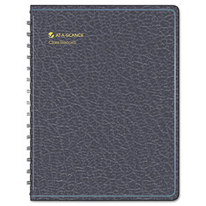 AT-A-GLANCE 80-150-05-07 Undated Class Record Book, 10 7/8 x 8 1/4, Black by AT-A-GLANCE