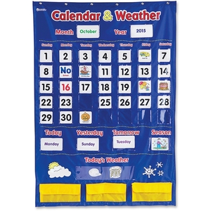 LEARNING RESOURCES/ED.INSIGHTS LER2418 LEARNING RESOURCES LER2418 CALENDAR AND WEATHER POCKET CHART by Learning Resources