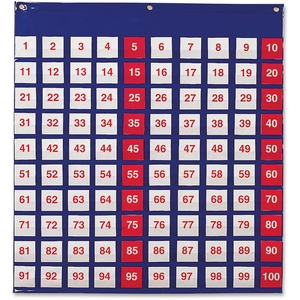 LEARNING RESOURCES/ED.INSIGHTS LER2208 LEARNING RESOURCES LER2208 POCKET CHART HUNDREDS-26H X 27-1/2 by Learning Resources