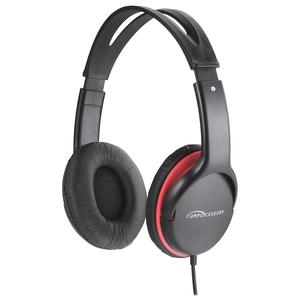Compucessory 15153 Stereo Headset w/Volume Control, 71" Cord, Black/Red by Compucessory