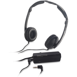 Compucessory 59224 Foldable Noise Canceling Headphone, 30mm Drive, BK/SR by Compucessory