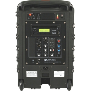 AmpliVox Sound Systems SW800 Titan PA System, Wireless, Portable, Mics Incl, Black by AmpliVox
