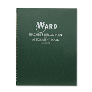 THE HUBBARD COMPANY 16 Lesson Plan Book, Wirebound, 6 Class Periods/Day, 11 x 8-1/2, 100 Pages, Green by THE HUBBARD COMPANY