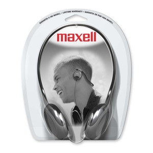 Maxell 190316 Stereo Neckband, 3.5mm Plug, 4' Rubber Cord, Black by Maxell