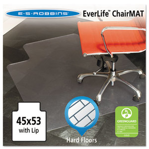 45x53 Lip Chair Mat, Multi-Task Series for Hard Floors, Heavier Use by E.S. ROBBINS