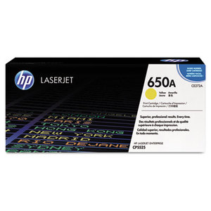 Hewlett-Packard CE272A HP 650A, (CE272A) Yellow Original LaserJet Toner Cartridge by HEWLETT PACKARD SUPPLIES