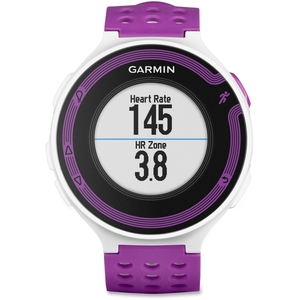 GPS Fitness Watch, w/ Heat Rate Monitor, White by Garmin