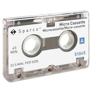 Sparco Products 51045 Dictation Cassette, Micro, 45 Minute by Sparco