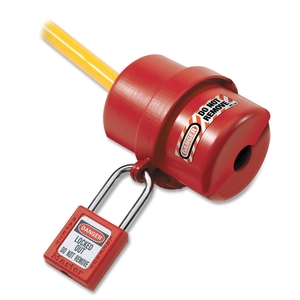 Electrical Plug Lockout, Circular 240/120 Volt Plug, Red by Master Lock