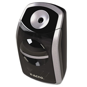 SharpX Portable Pencil Sharpener, Battery Operated, Black/Silver by ELMER'S PRODUCTS, INC.