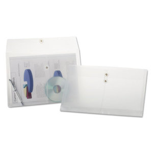 Cardinal Brands, Inc 63814-3 Expandable Poly String & Button Booklet Envelope, Clear, Legal, 3/Pack by ESSELTE PENDAFLEX CORP.