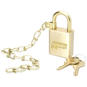 National Industries For the Blind 5340015881819 Padlocks, 1-1/2" Shackle, 2-Keys, Solid Brass by SKILCRAFT