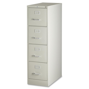 Lorell Furniture 60652 4-Drawer Vertical File, w/ Lock, 15"x25"x52", Putty by Lorell