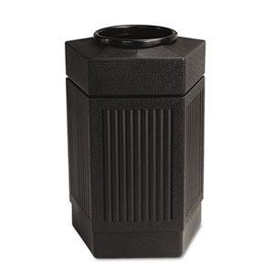 Safco Products 9485BL Canmeleon Indoor/Outdoor Receptacle, Pentagon, Polyethylene, 30gal, Black by SAFCO PRODUCTS