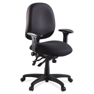 Tops Products 60538 Adjustable Task Chair, 27-1/4"x25-1/4"x41-1/2", Black by Lorell