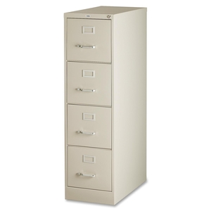 Lorell Furniture 60193 4-Drawer Vertical File, w/ Lock, 15"x26-1/2"x52", Putty by Lorell