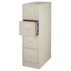 Lorell Furniture 60197 Vertical File, 4-Drawer, Legal, 18"x26-1/2"x52", Putty by Lorell